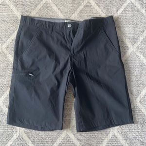 Black hybrid weatherproof shorts